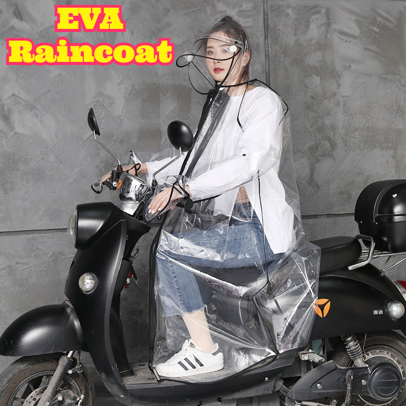 Cycling Commute Rain - Poncho Impermeable Transparente de EVA con