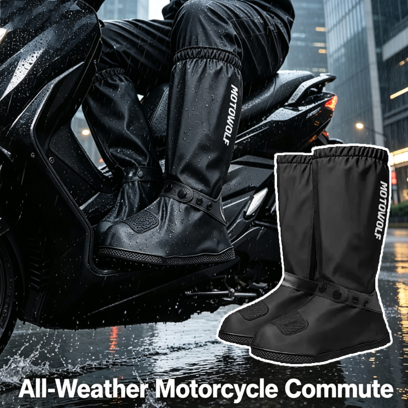 Cycling Commute Rain - Cubrezapatos impermeables reutilizables para motocicleta, bicicleta,