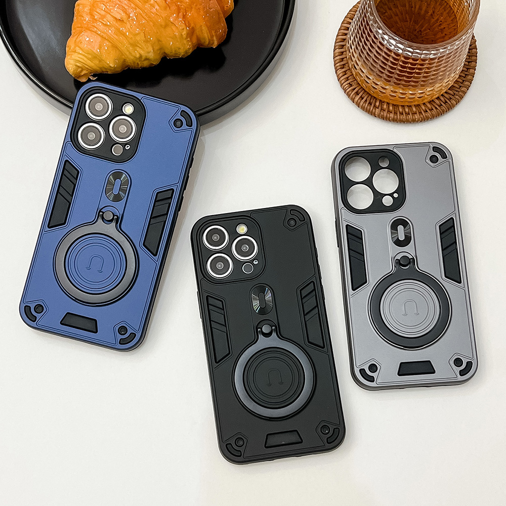 Kickstand Adjustable - Funda Magnética con Anillo y Soporte