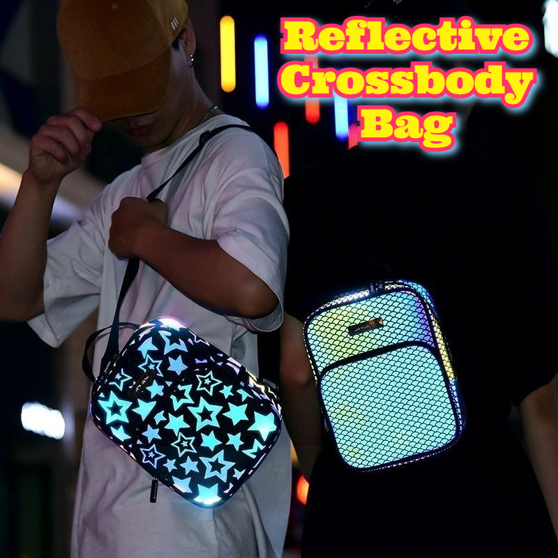 Cycling Commuter Bag - Bolso cruzado reflectante multiusos para deportes,