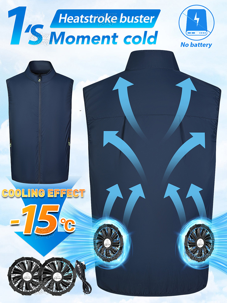 Cycling Commute Clothes - Chaleco con Ventilador, Ropa Refrigerante con
