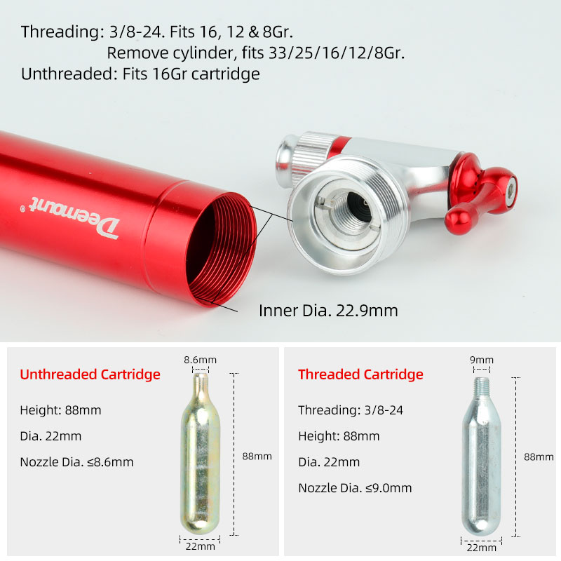 Inflador de CO2 para bicicleta - Bike Pump Frame Mount reseña y precio
